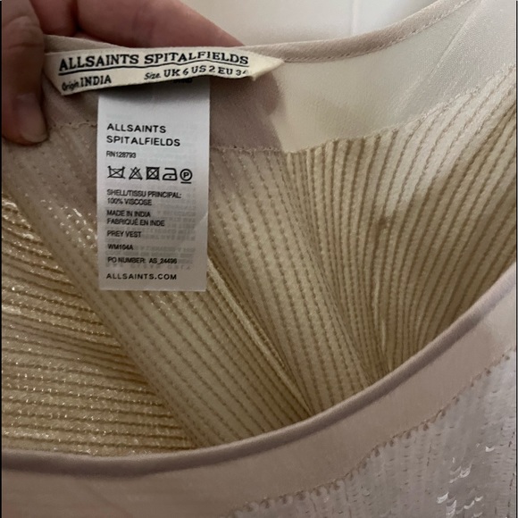 ALL SAINTS Spitalfields Sequin Tank Top - Picture 4 of 5